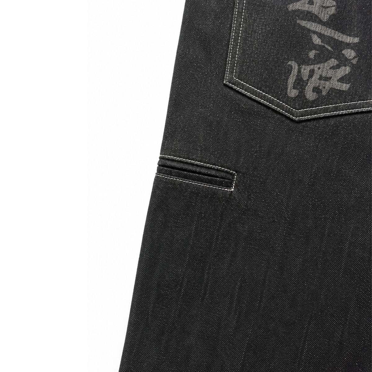 CALIGRAPHY RAW DENIM JORTS