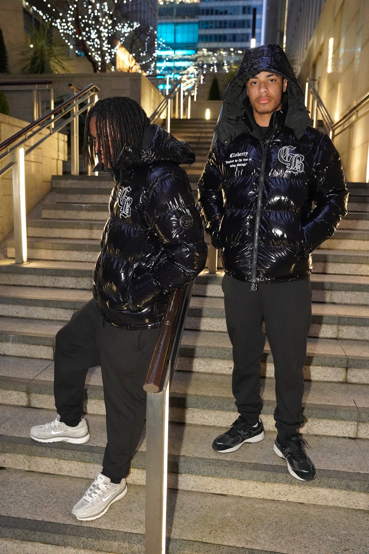 Shiny Noir Puffer (3 in 1)