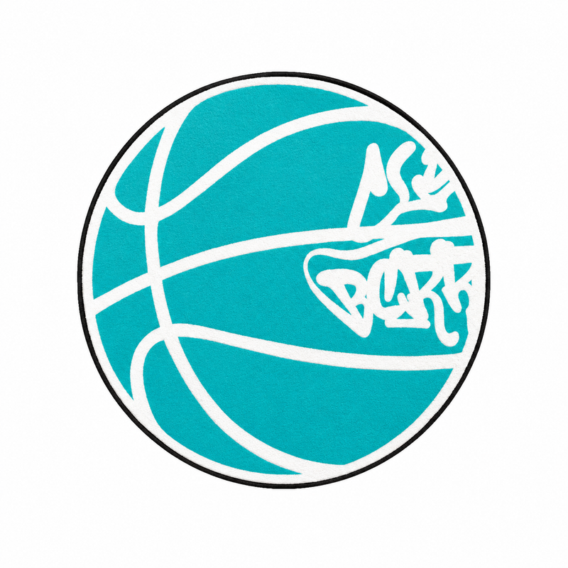 bball rug (green)