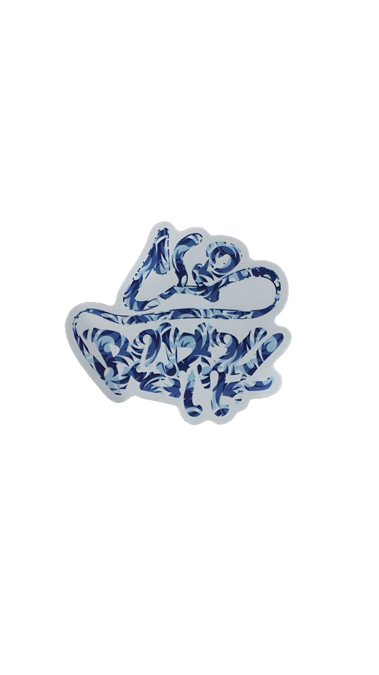 Cloberry Blue Camo Sticker