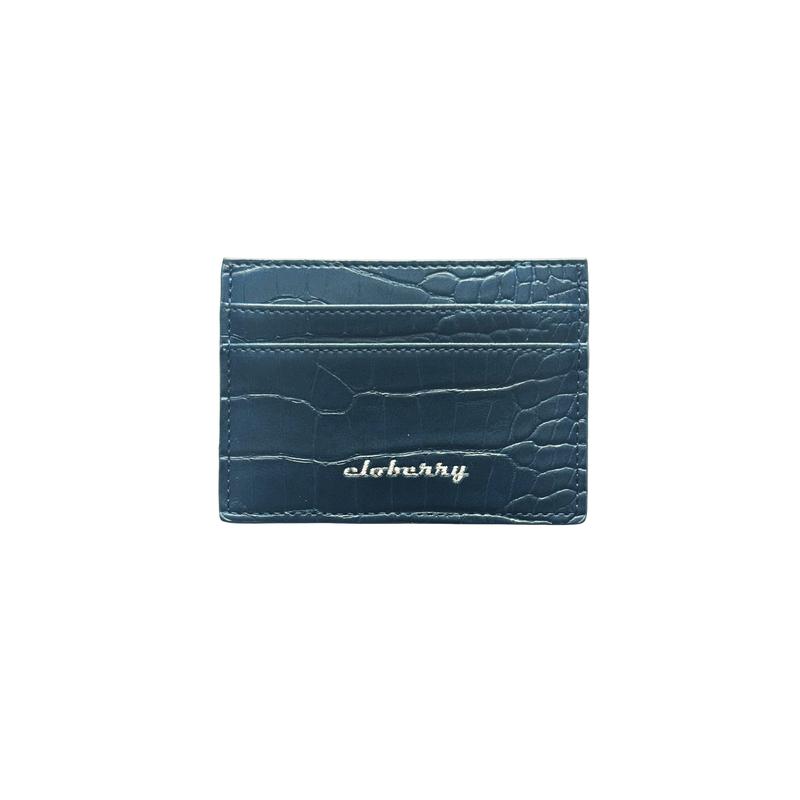 Crocodile Card Holder (Dark Blue)