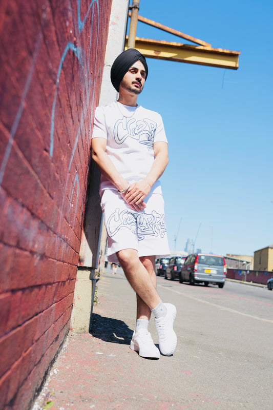 north blue short set