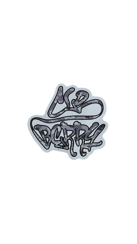 Cloberry Grey Camo Sticker