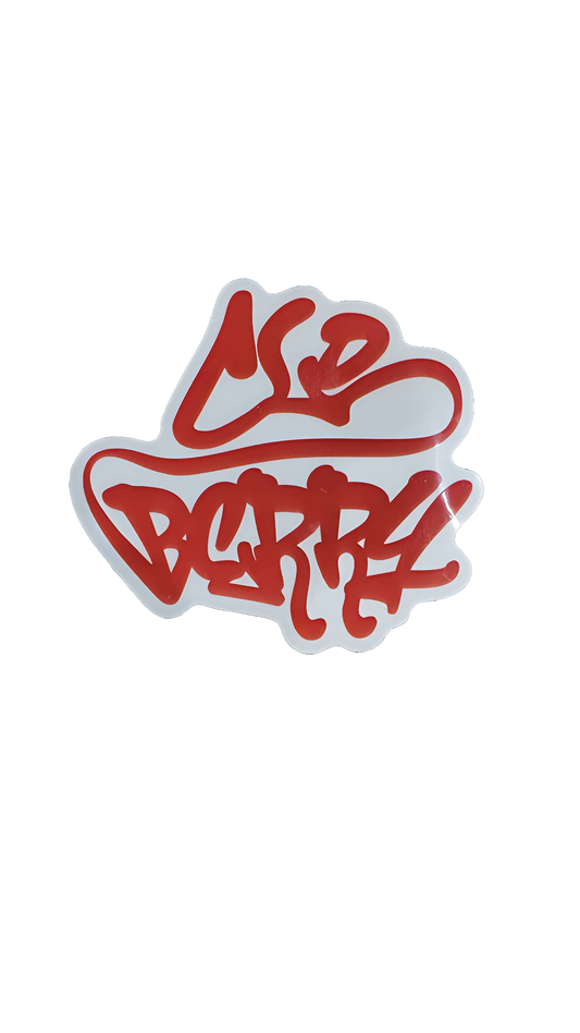 Cloberry Red Sticker