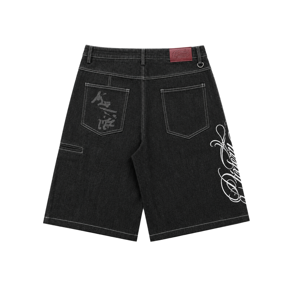 CALIGRAPHY RAW DENIM JORTS