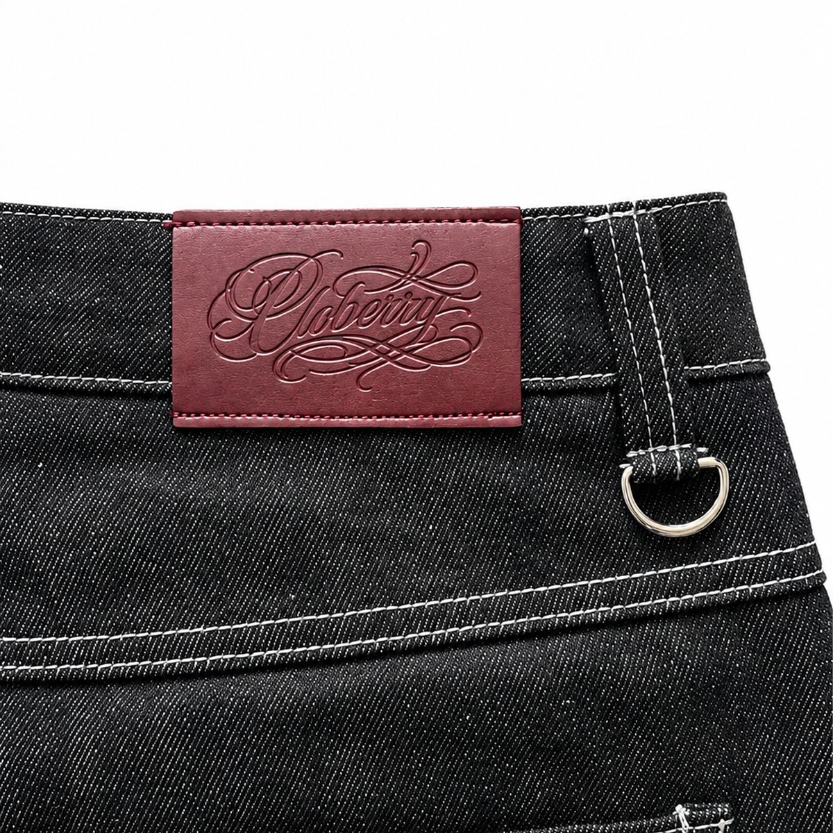 CALIGRAPHY RAW DENIM JORTS