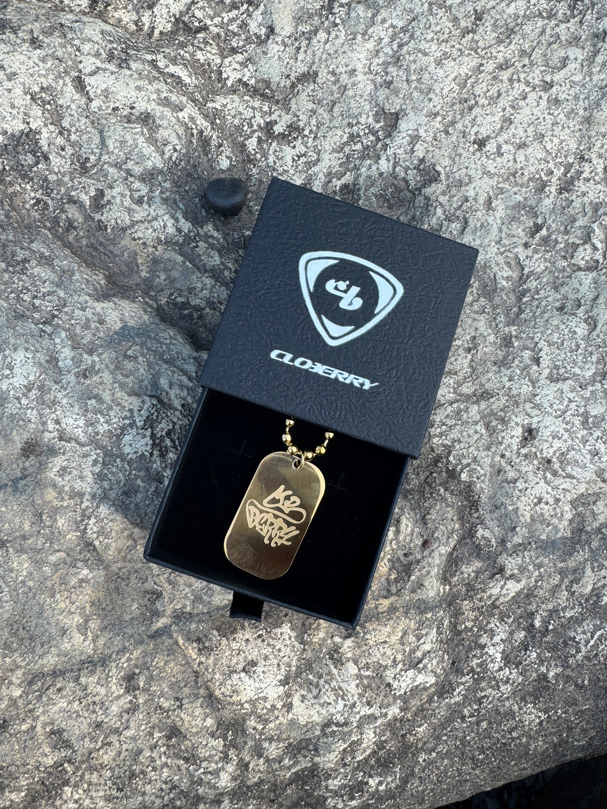 dog tag chain (gold)