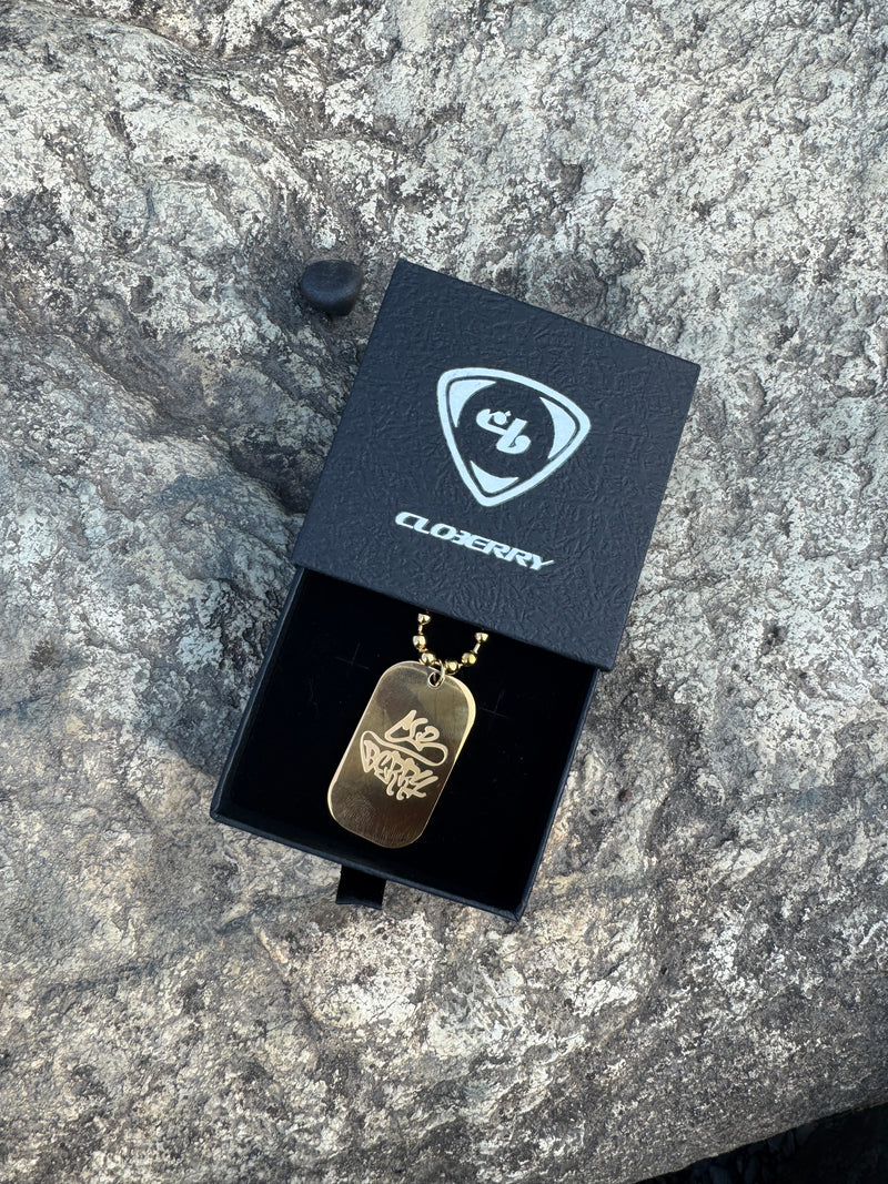 dog tag chain (gold)