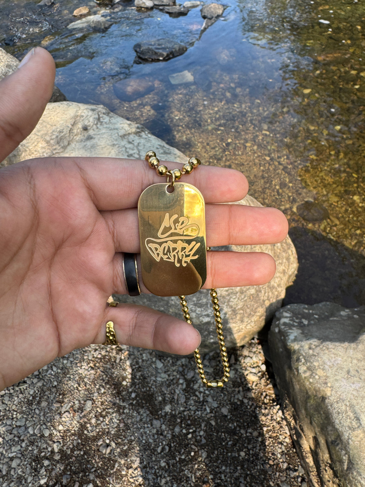dog tag chain (gold)