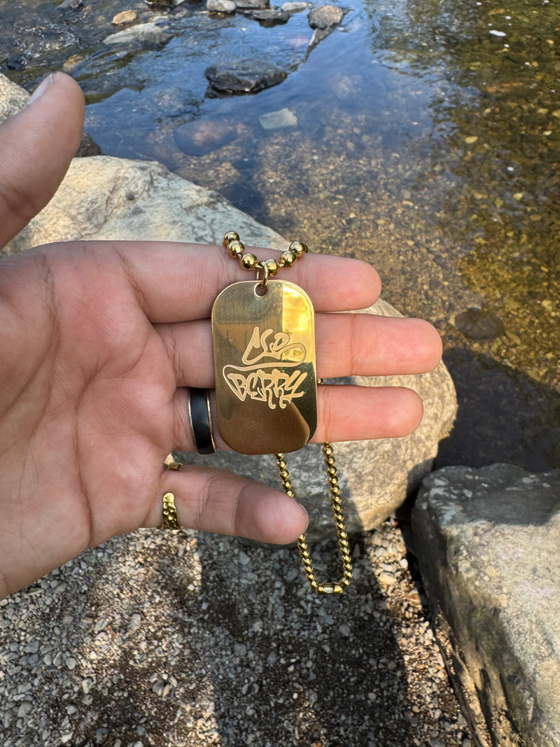 dog tag chain (gold)