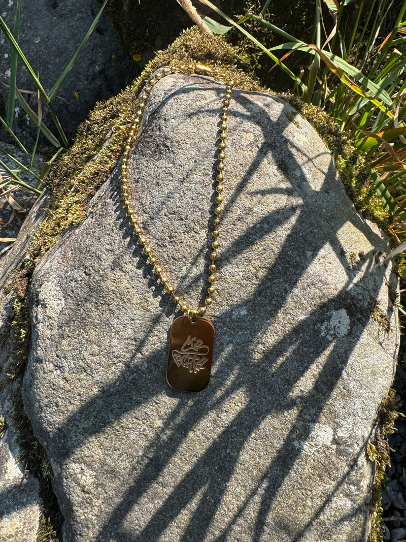 dog tag chain (gold)
