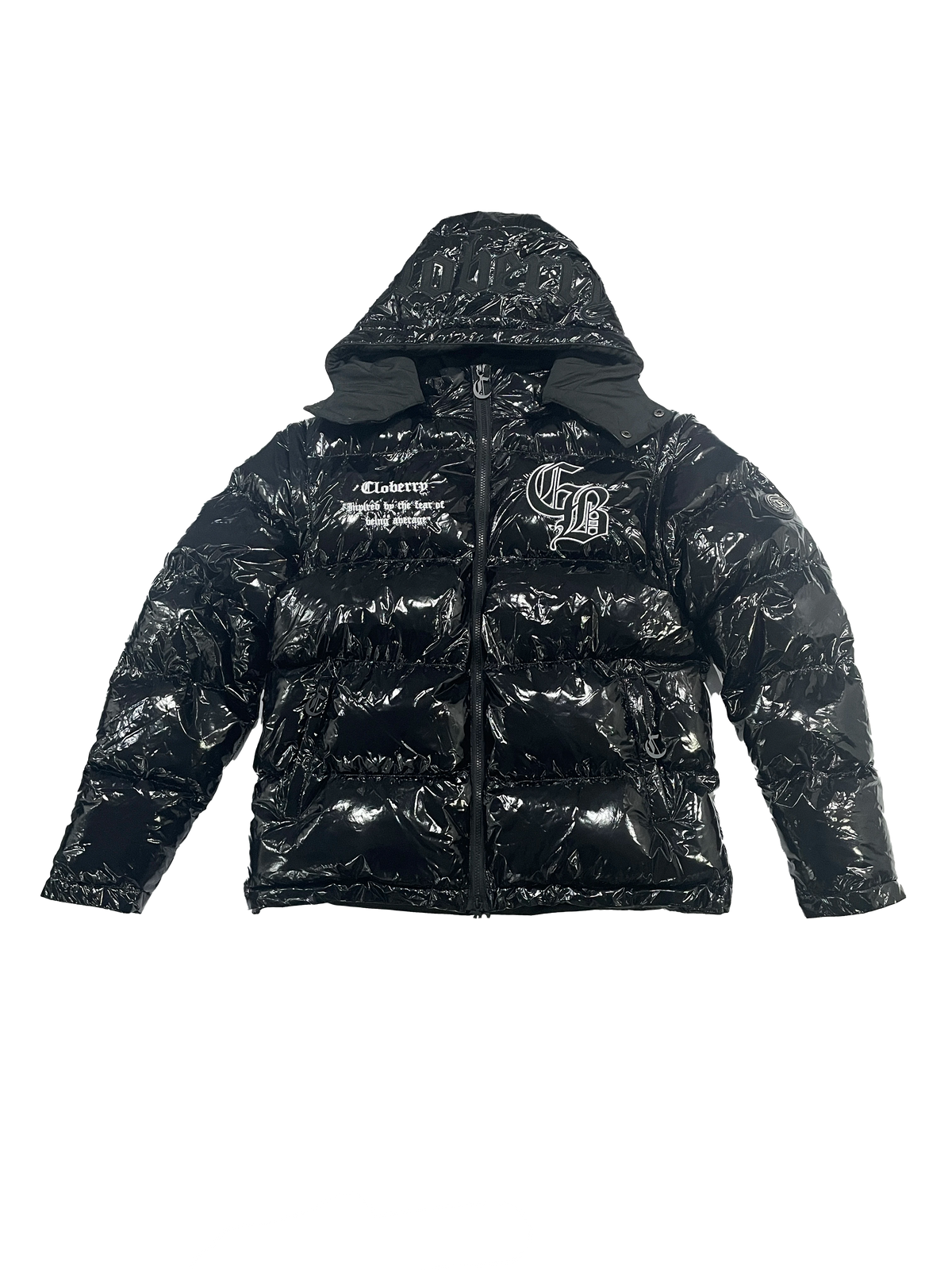 glänzender schwarzer Puffer