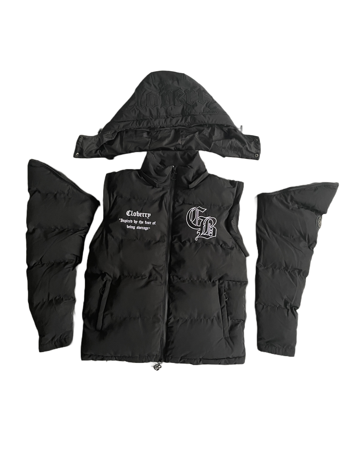 matte noir puffer