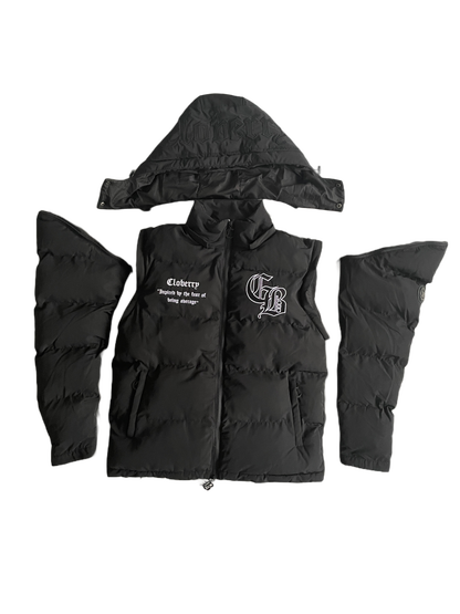 matte noir puffer