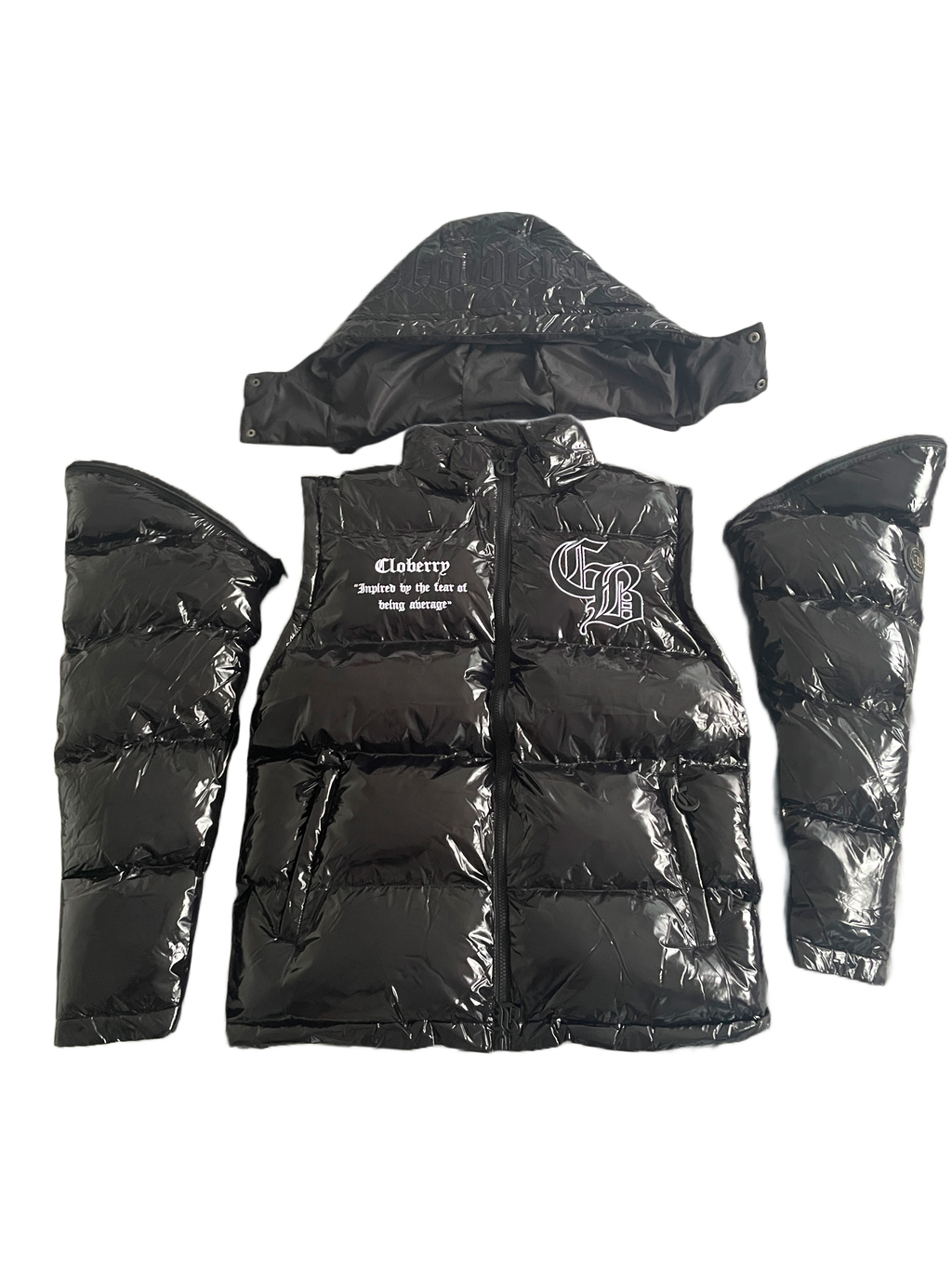 Shiny Noir Puffer (3 in 1)
