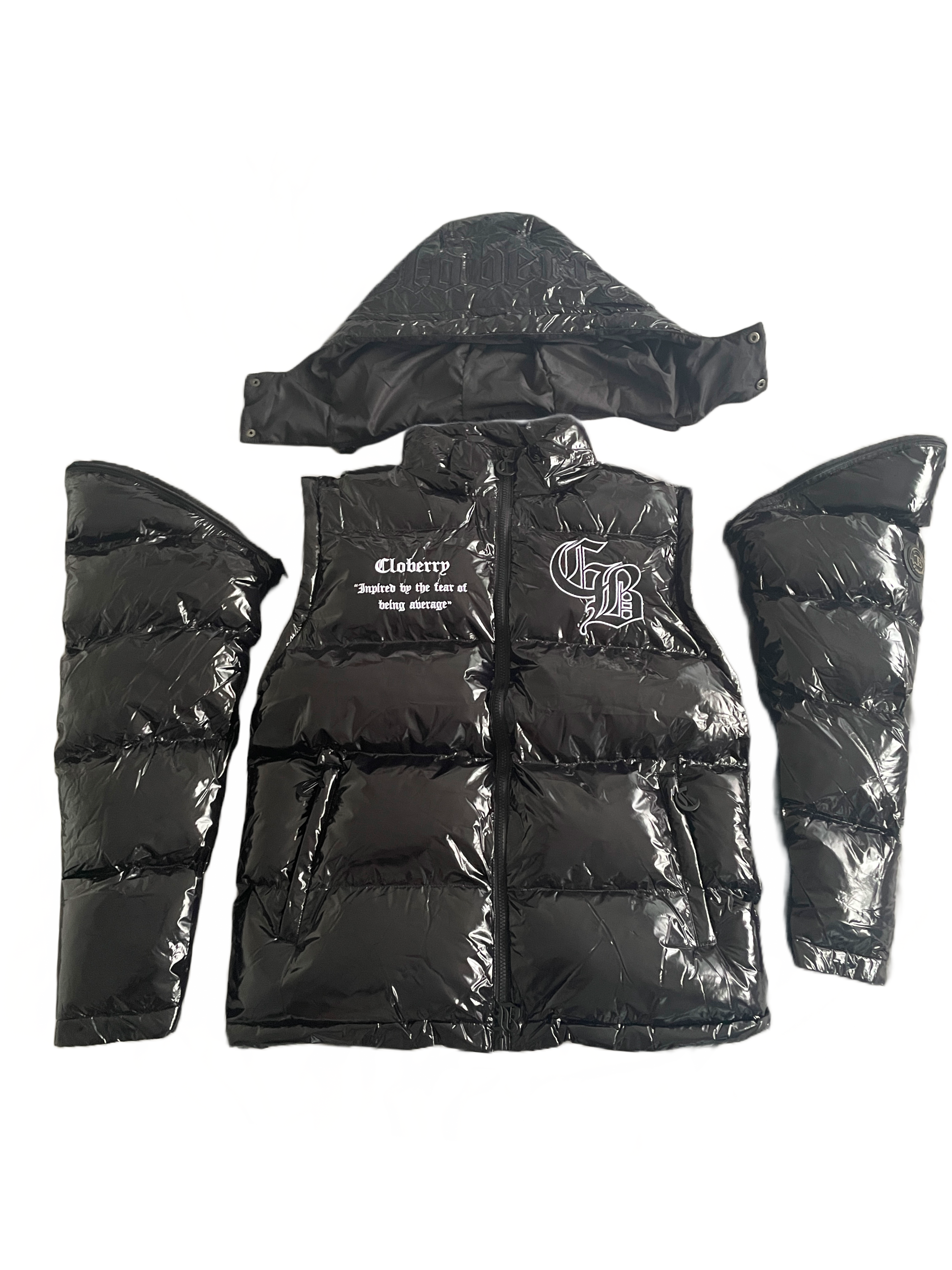 Shiny Noir Puffer (3 in 1)