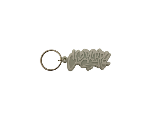 GREY N WHITE KEYCHAIN
