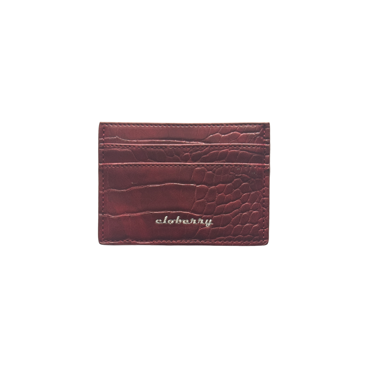 Crocodile Card Holder (wine)