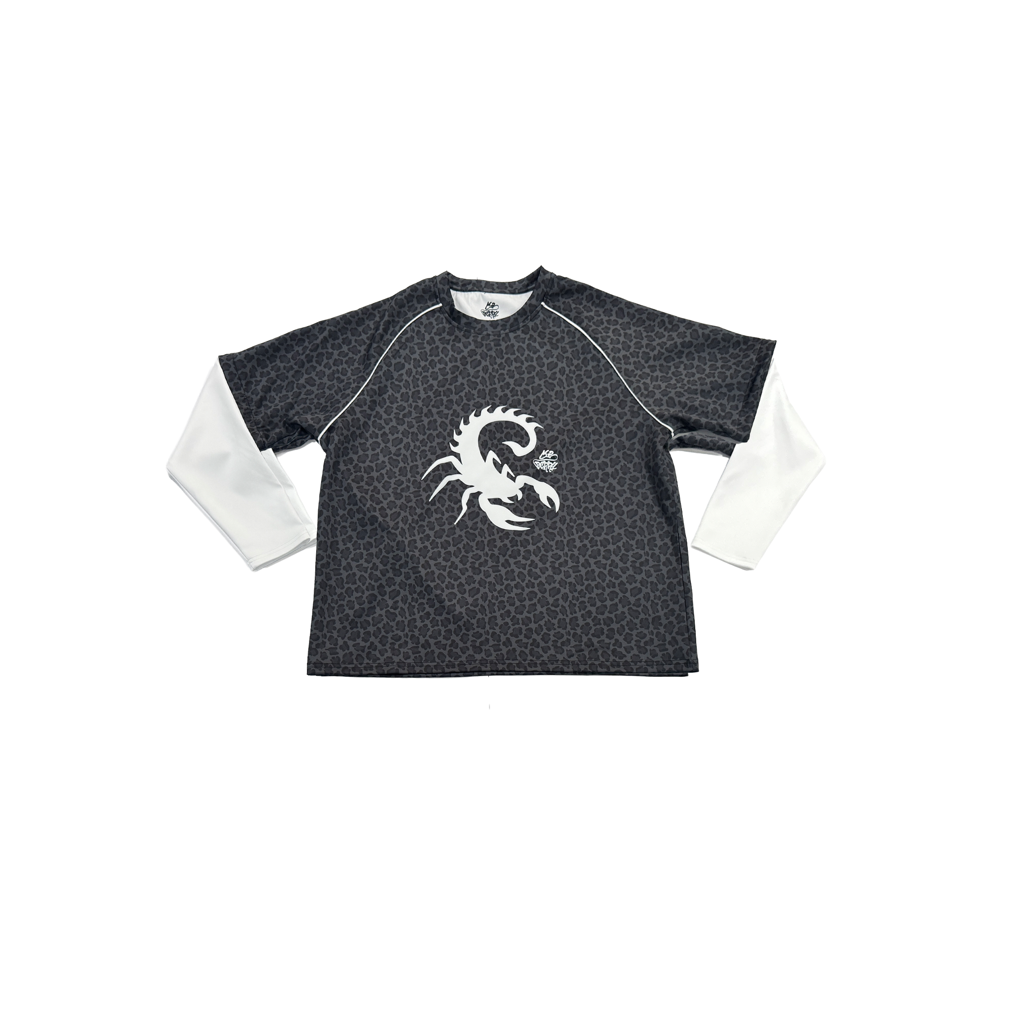 Convertible Longsleeve - Black Leopard