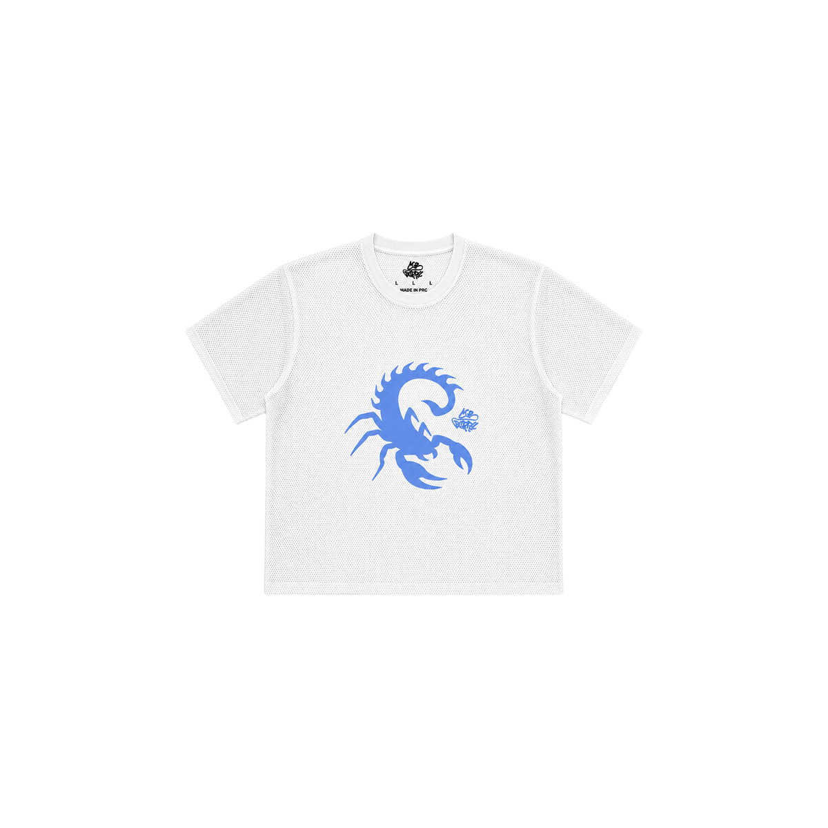 White/Blue Scorpion Mesh Jersey