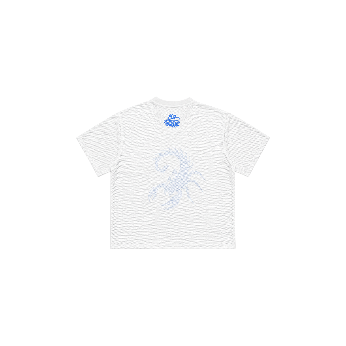 White/Blue Scorpion Mesh Jersey