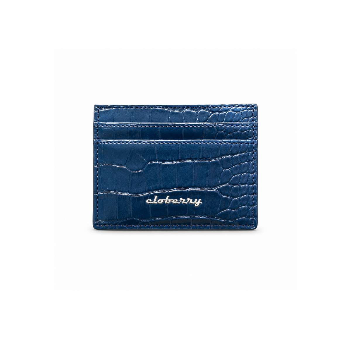 Crocodile Card Holder (Dark Blue)
