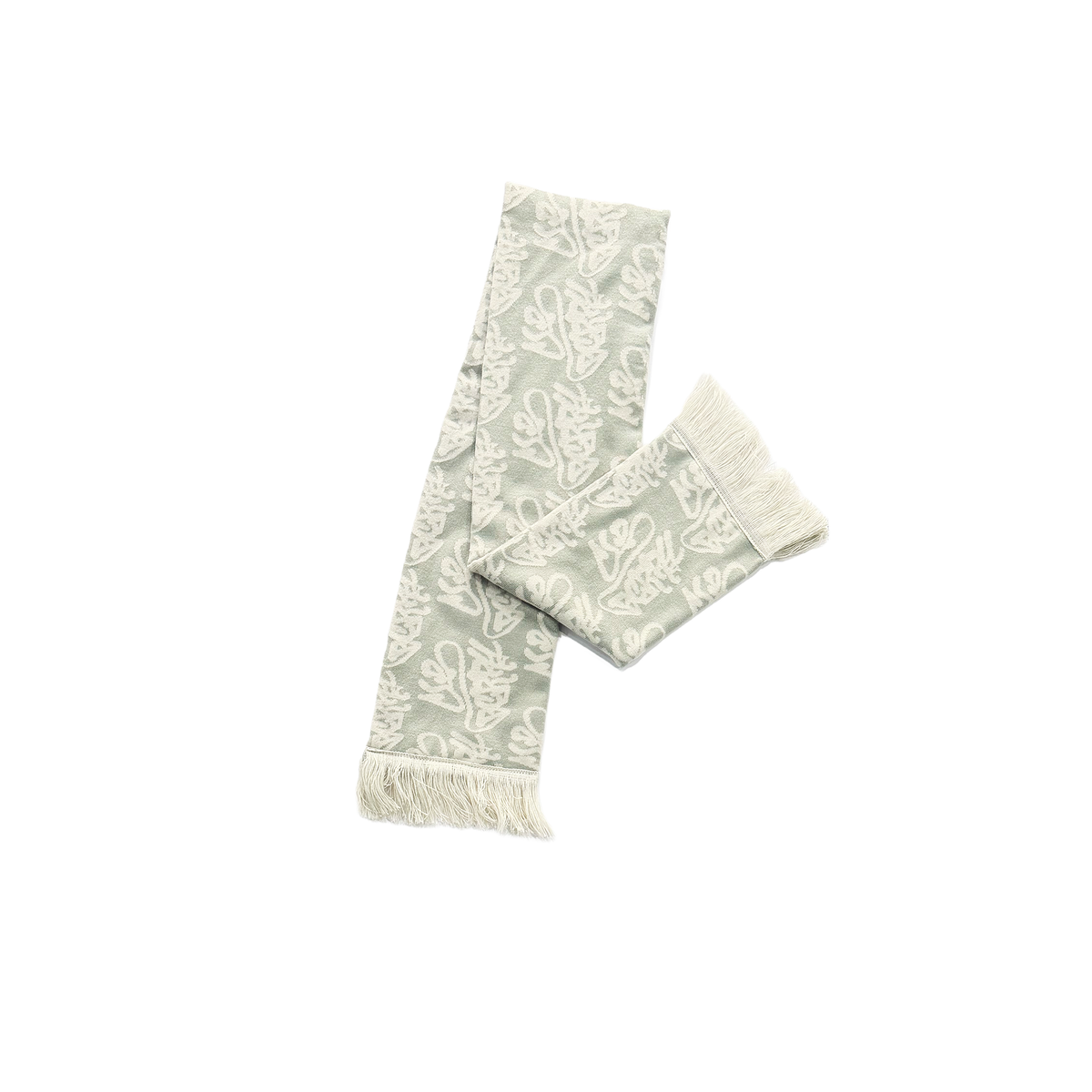 Light Grey Monogram Scarf