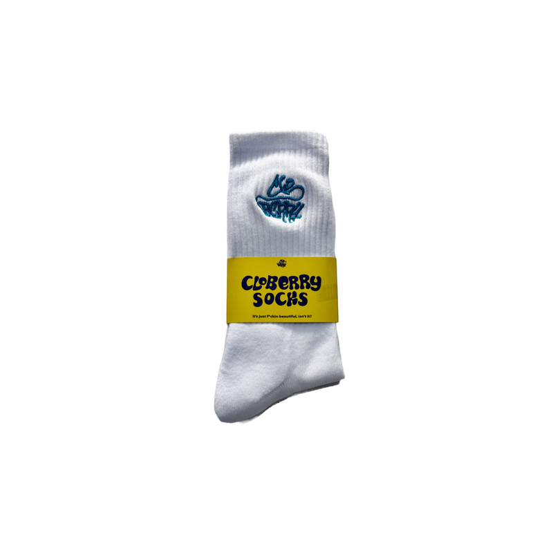Blue Cloberry Socks